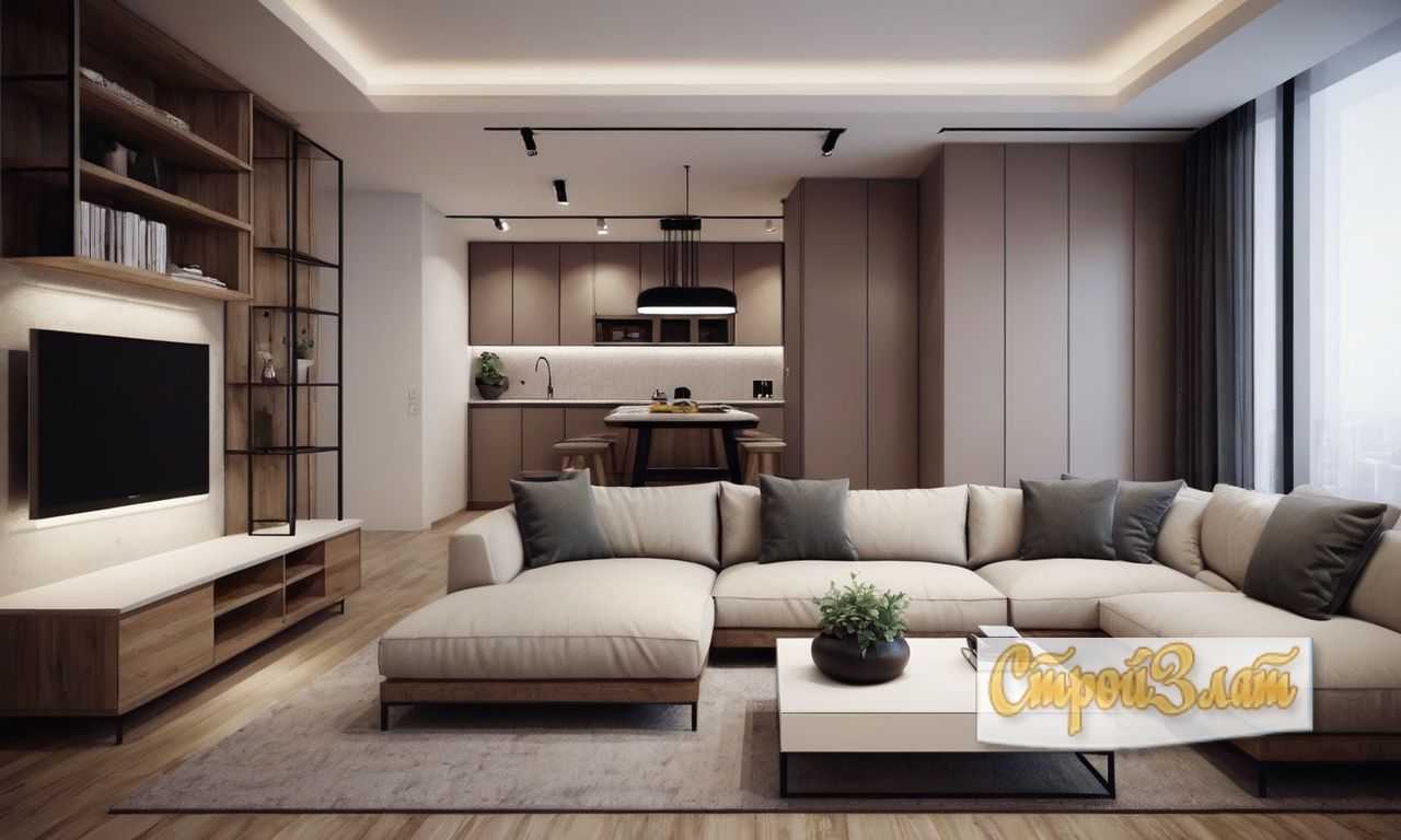 Дизайн апартаментов с панорамными стеклянными стенами для современного интерьера