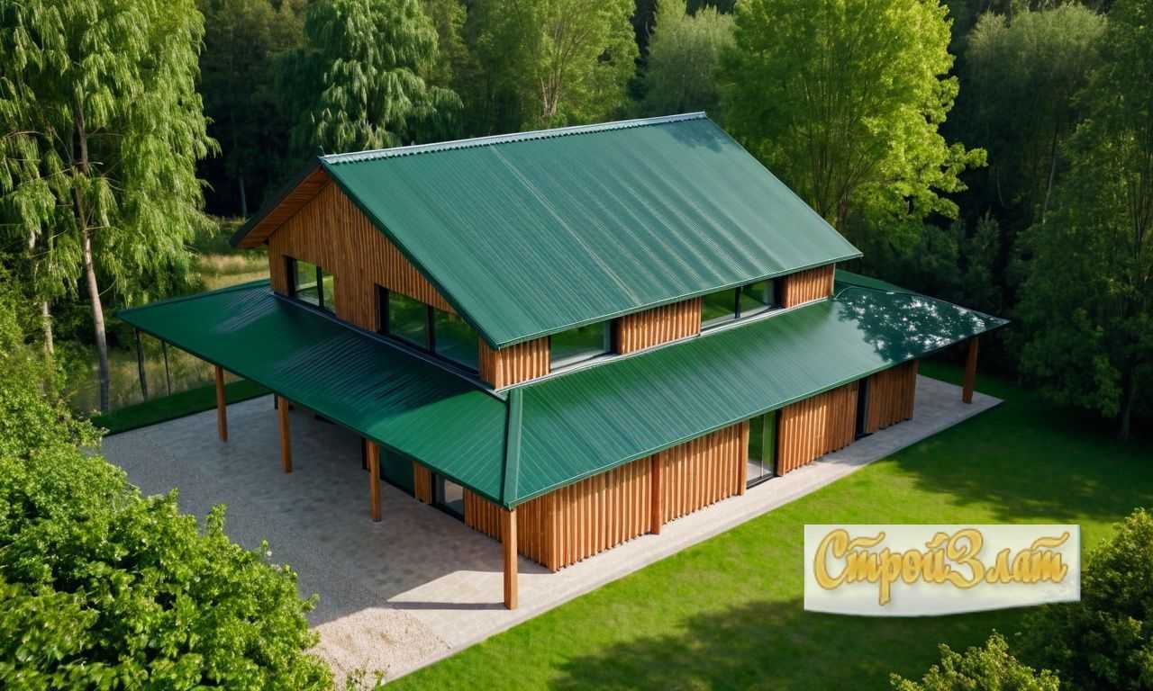 Эстетика металлической кровли для частного дома