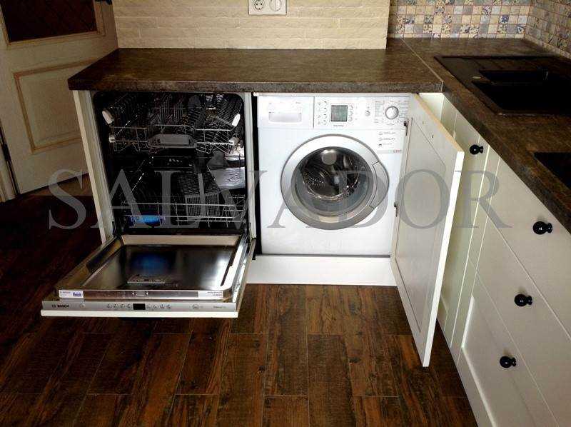 Как правильно выровнять стиральную машину на кухне